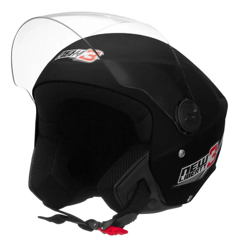 CAPACETE NEW LIBERTY THREE 60/60 (PRETO FOSCO)