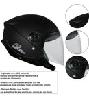 CAPACETE NEW LIBERTY THREE ELITE 56/56 (PRETO FOSCO)