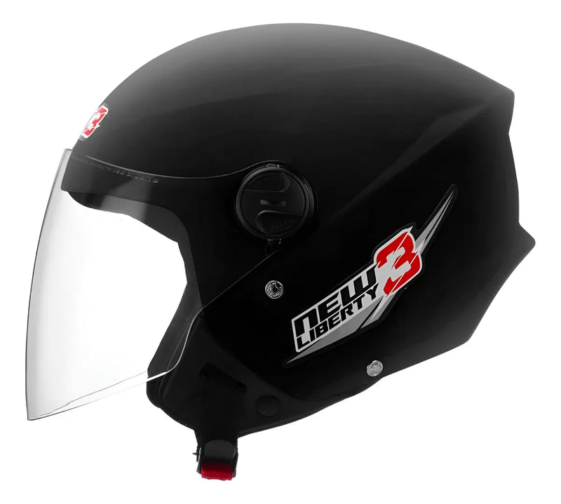 CAPACETE NEW LIBERTY THREE 60/60 (PRETO FOSCO)