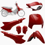 KIT ROUPA BIZ100 00/02 VERMELHO